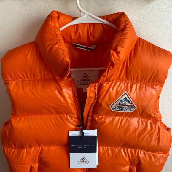 NWT Pyrenex Puffin Orange John Unisex Sleeveless Down Jacket - Picture 10 of 16